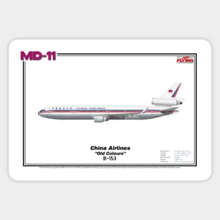 McDonnell Douglas MD-11 - China Airlines "Old Colours" (Art Print) Sticker